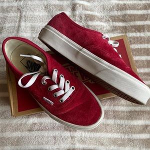 Vans - (pig suede) red